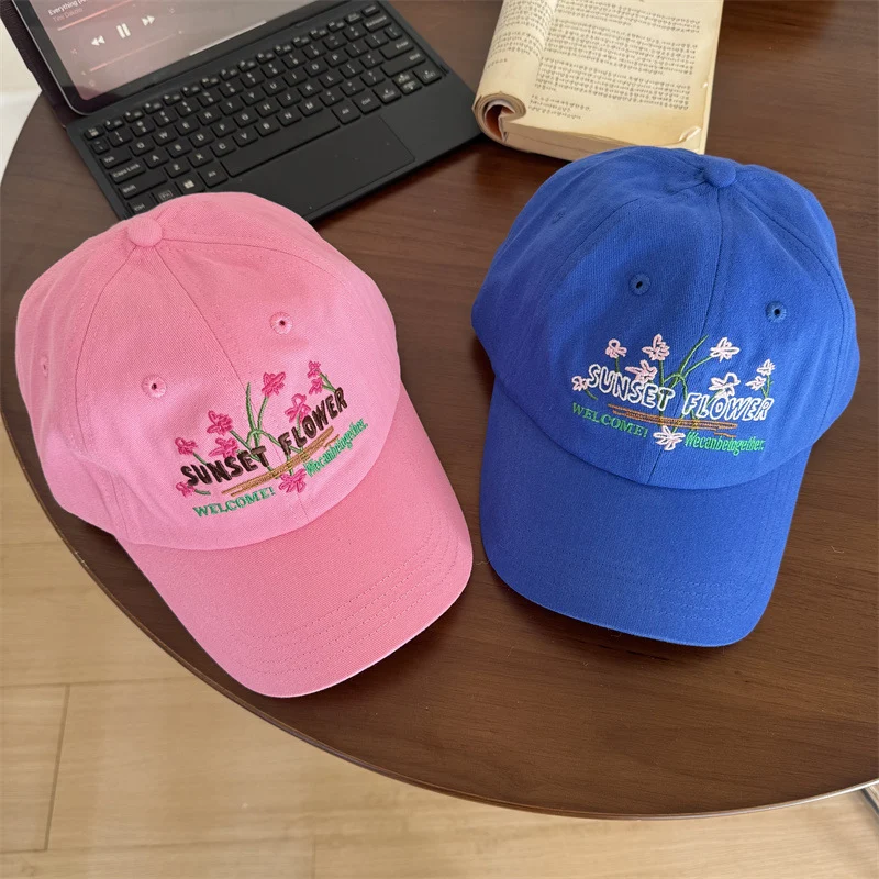 Bestickte Blumen-Baseballkappe für Damen Skanto