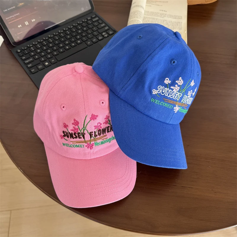 Bestickte Blumen-Baseballkappe für Damen Skanto