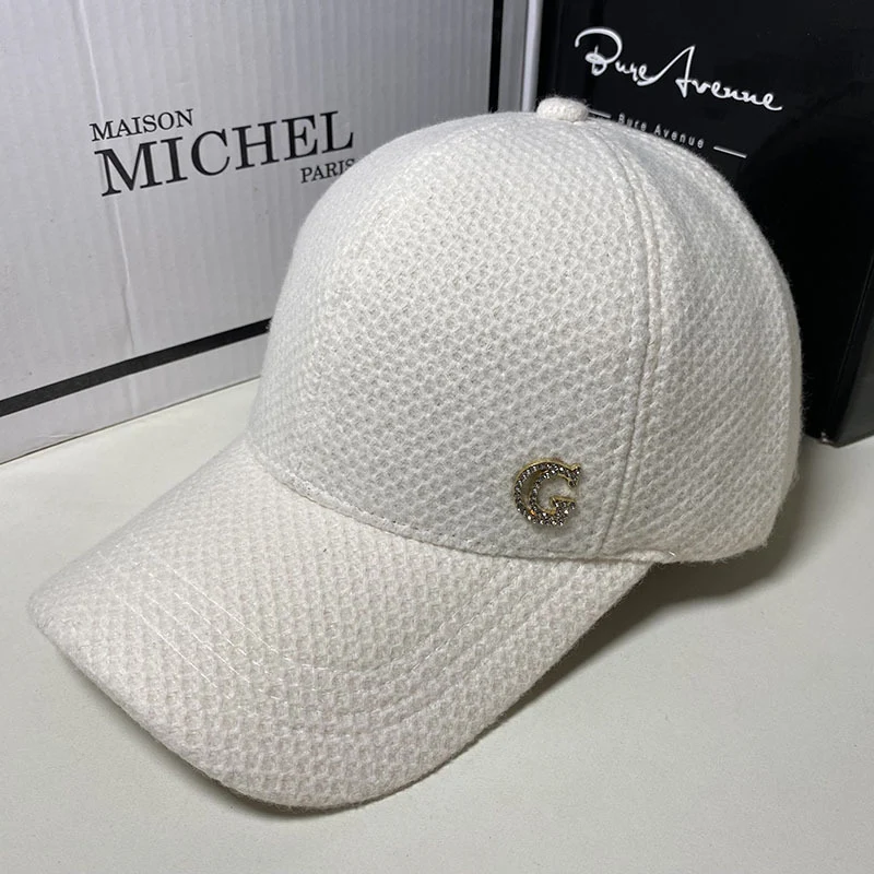 Damen Elegante Baseball Cap aus Wollmischung Skanto