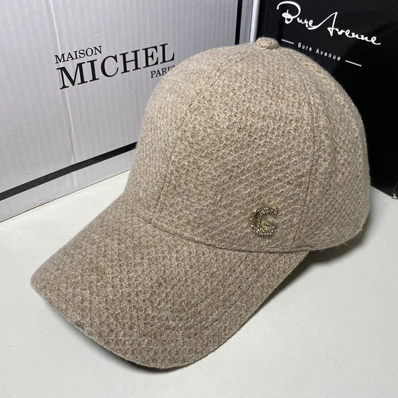 Damen Elegante Baseball Cap aus Wollmischung Skanto