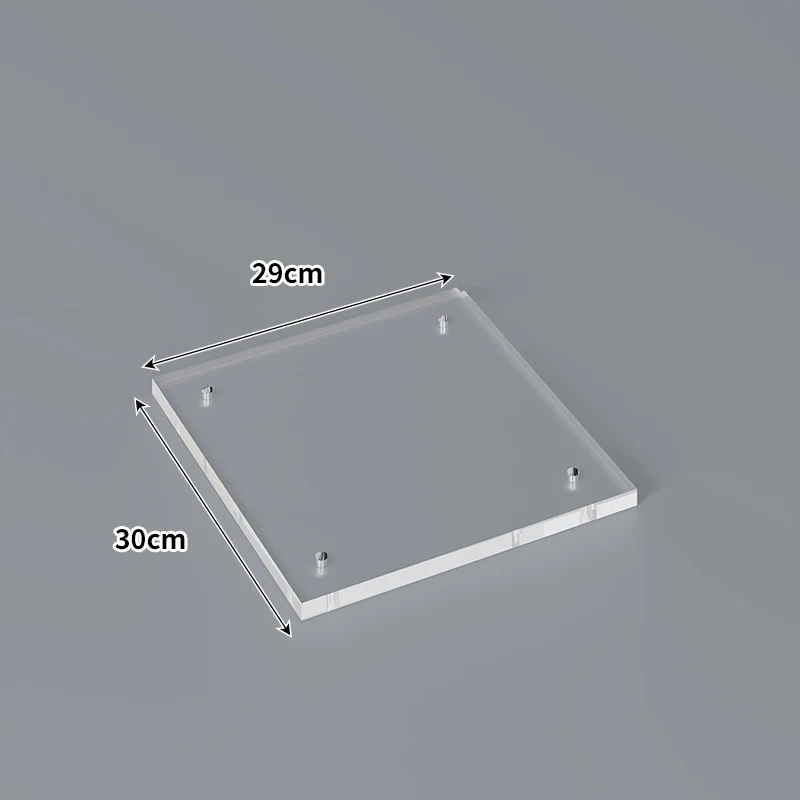 Große wandmontierte klare Acryl schwimmende Anzeige-Regalplatte mit vorgebohrten Abstandshaltern