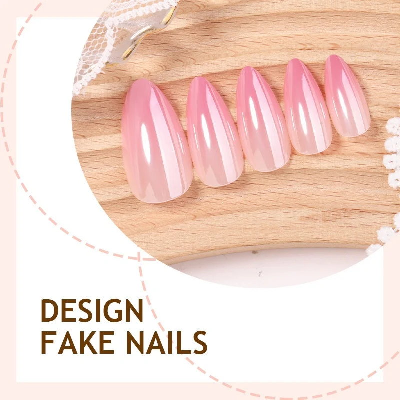Stylisches Kunstnagelset mit schimmerndem Effekt Brehn