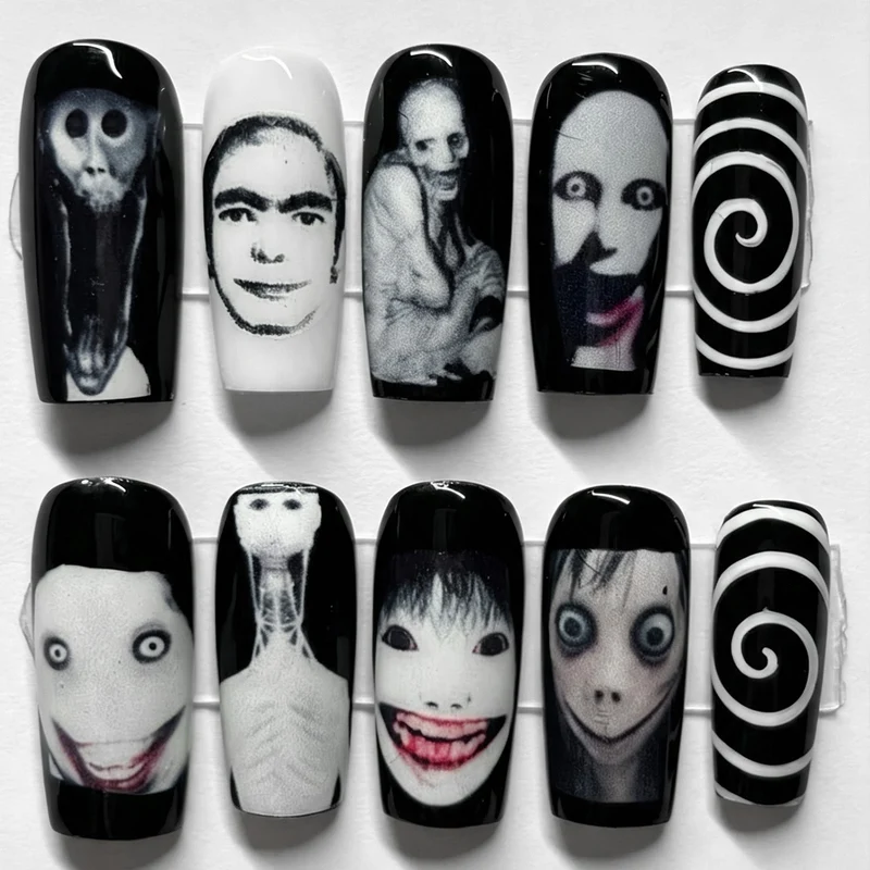 Stylisches Kunstnagelset mit einzigartigen Grafiken Brehn