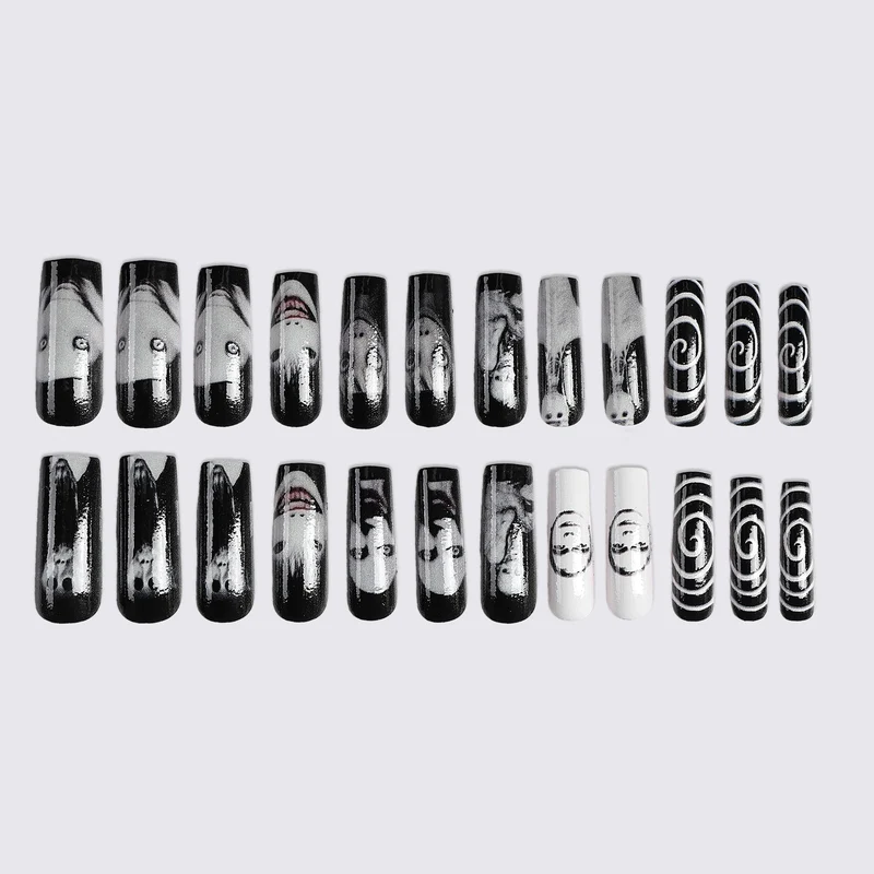 Stylisches Kunstnagelset mit einzigartigen Grafiken Brehn