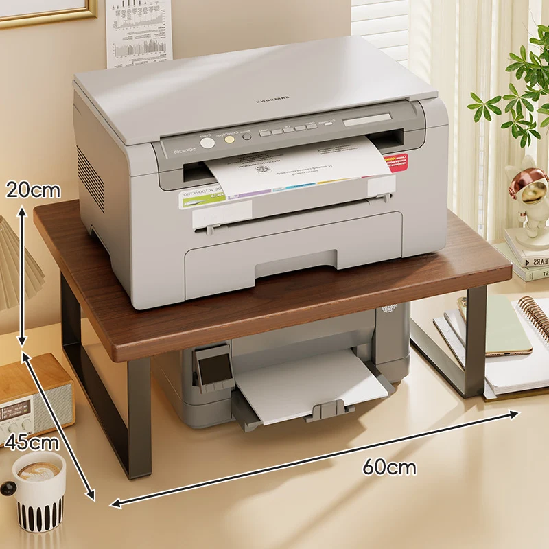 Kompakter Zwei-Ebenen Holz Schreibtisch Drucker und Monitor Ständer