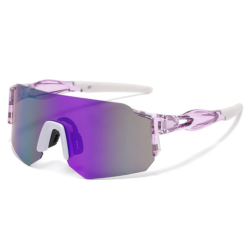 Unisex Skanto Wrap-Sportsonnenbrille mit verspiegeltem Monoscheiben-Visier und flexiblem Kunststoffrahmen