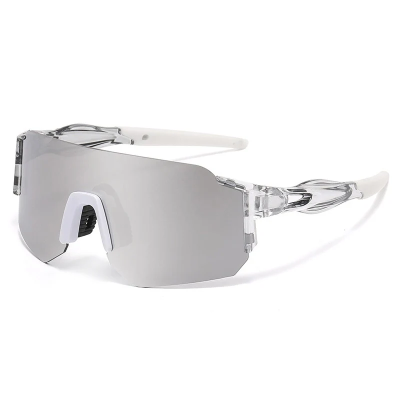 Unisex Skanto Wrap-Sportsonnenbrille mit verspiegeltem Monoscheiben-Visier und flexiblem Kunststoffrahmen