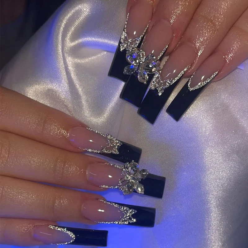 Kunstnagelset mit stilvollen 3D-Verzierungen Brehn
