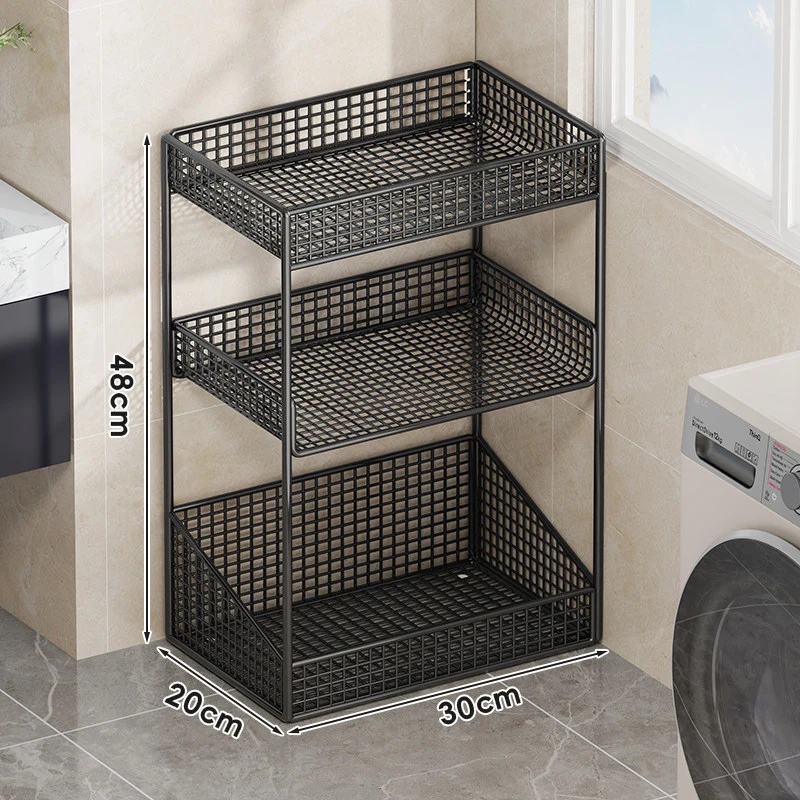 Kompakte dreistufige belüftete Metallgitter-Organizer-Regal für Arbeitsplatte und Schrank