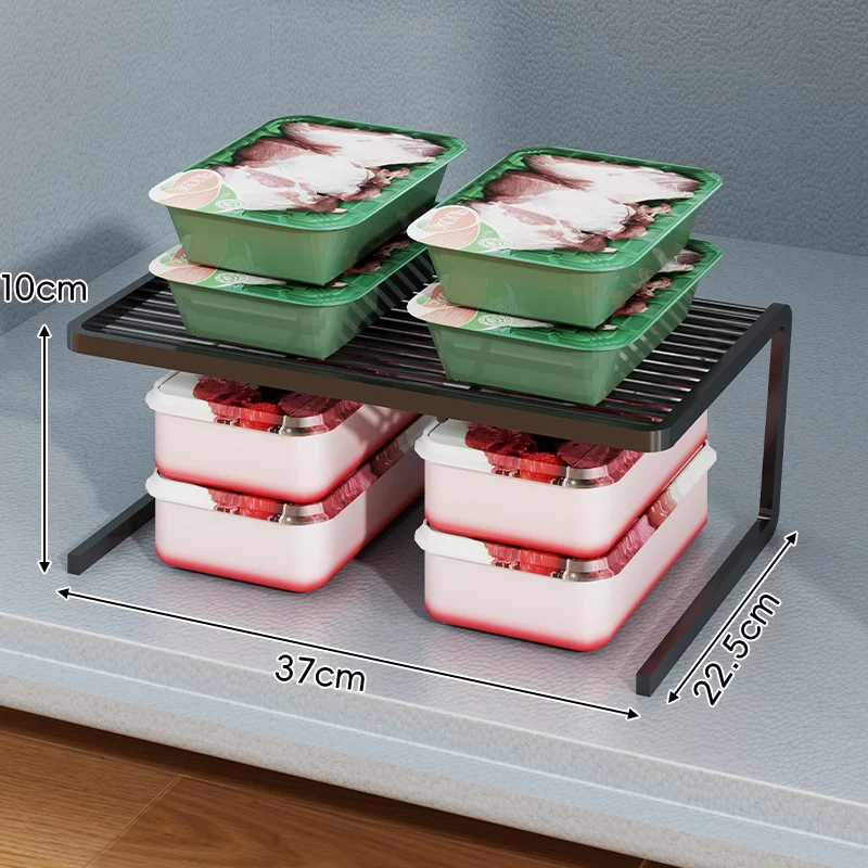 Kompakter dreistufiger slatted Metall Theken-Pantry-Organizer
