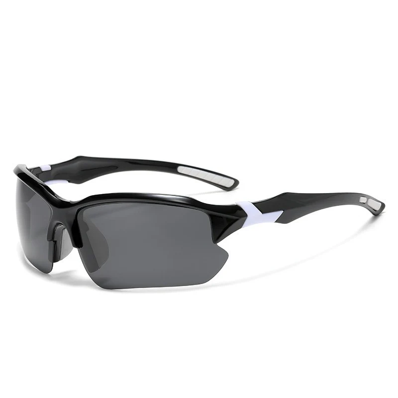 Unisex Sportliche Performance-Sonnenbrille mit Halbrand, polarisiertem UV-Schutz, rutschfesten Nasenpads Skanto