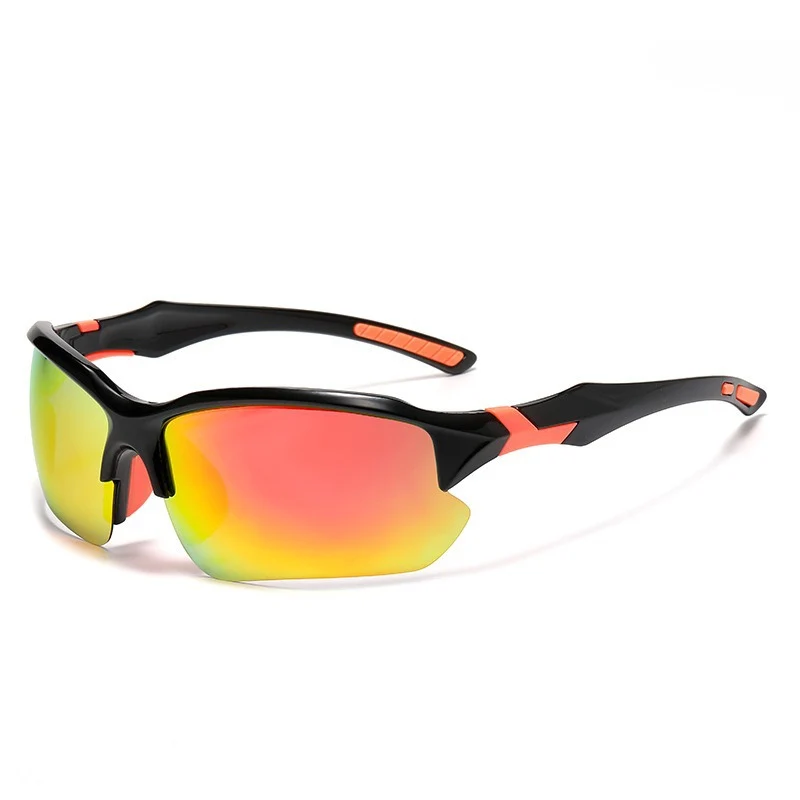 Unisex Sportliche Performance-Sonnenbrille mit Halbrand, polarisiertem UV-Schutz, rutschfesten Nasenpads Skanto