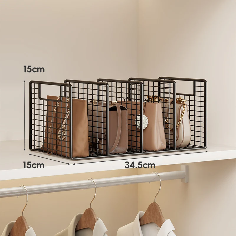 Verstellbarer Drahtgitterregal-Trenner und Handtaschen-Organizer