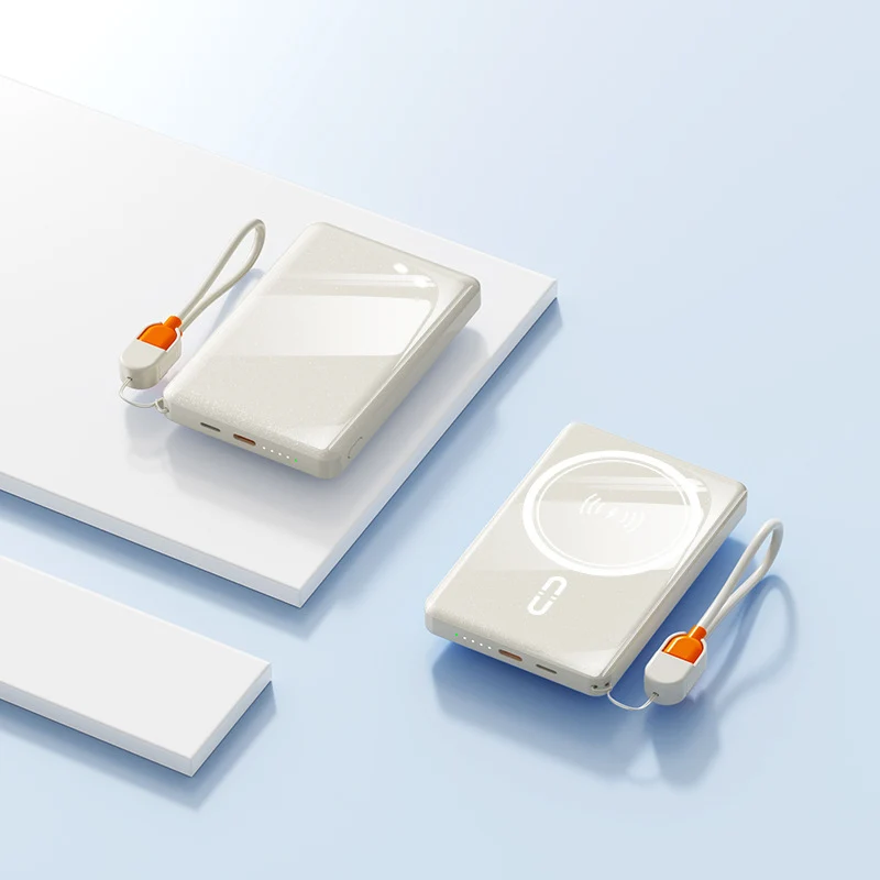 Tragbare Powerbank mit kabelloser Ladeoption und High-Speed-Technologie Skanto