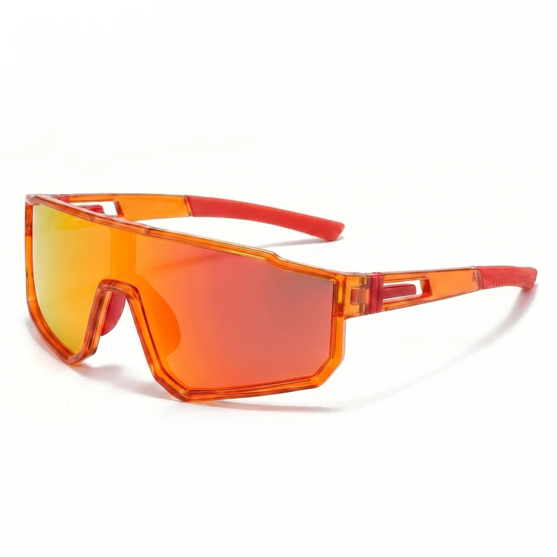 Damen Sport-Shield-Sonnenbrille Oversize mit UV400-Schutz, bruchsicherer Polycarbonatlinse und rutschfesten Bügeln Skanto