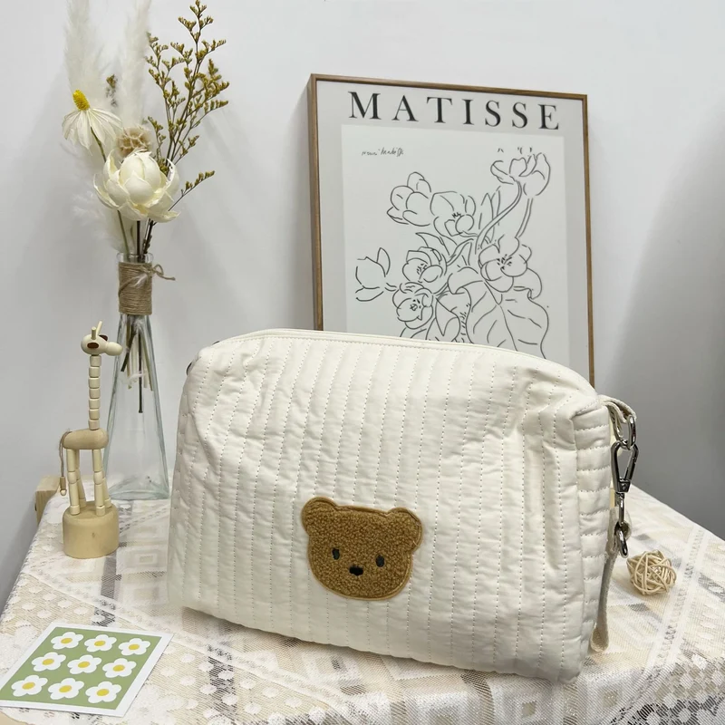 Gepolsterte isolierte Umhängetasche mit Teddy-Applikation