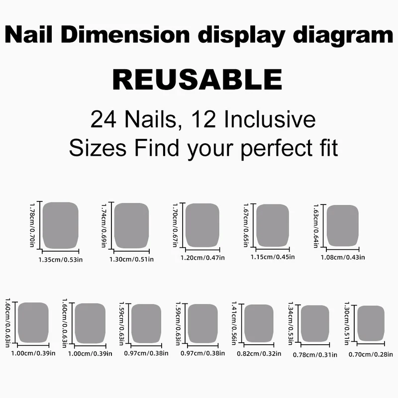 Kunstnagelset mit professionellem Design und pflegenden Eigenschaften Brehn