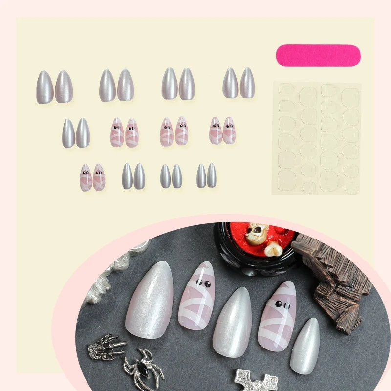 Kunstnagelset mit zarten Ballettmotiven und schimmernden Akzenten Brehn