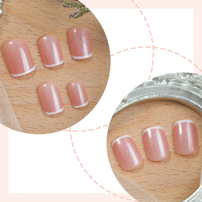 Kunstnagelset mit zartem Rosé-Finish Brehn