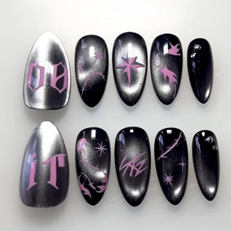 Kunstnagelset mit kreativen grafischen Designs Brehn
