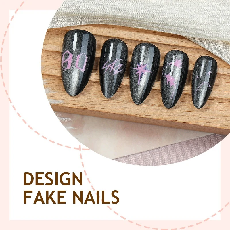 Kunstnagelset mit kreativen grafischen Designs Brehn