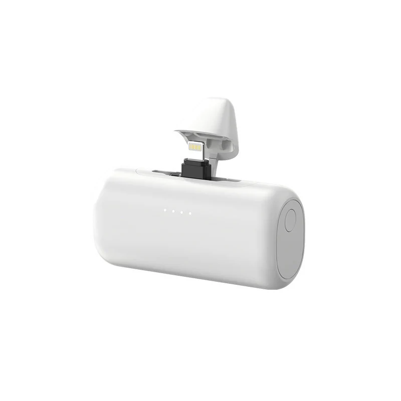Tragbare Powerbank mit integriertem Lightning-Kabel und LED-Ladeanzeige Skanto