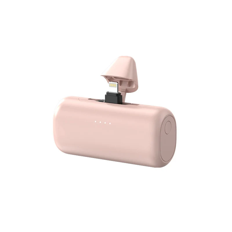 Tragbare Powerbank mit integriertem Lightning-Kabel und LED-Ladeanzeige Skanto