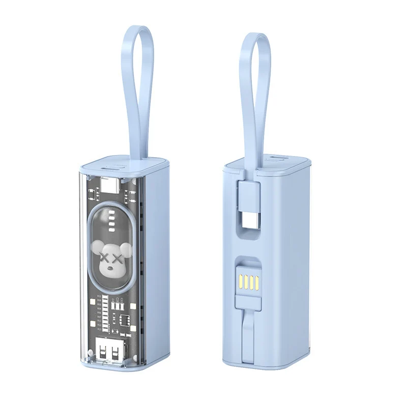 Tragbare Powerbank mit integriertem Ladekonzept und praktischem Tragegurt Skanto