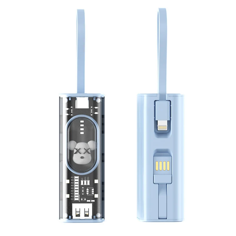 Tragbare Powerbank mit integriertem Ladekonzept und praktischem Tragegurt Skanto