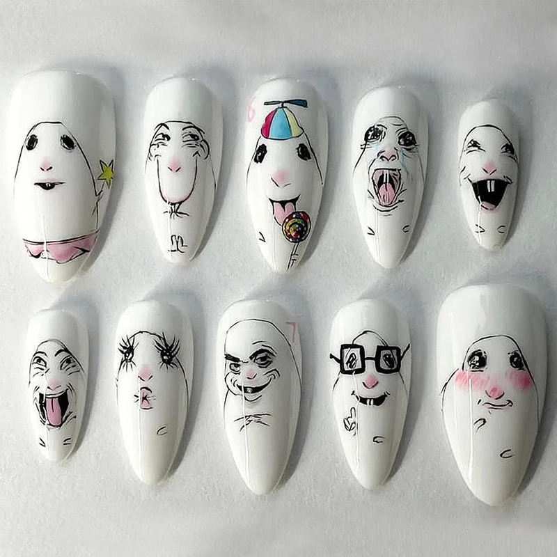 Kunstnagelset mit verspieltem Tierdesign Brehn