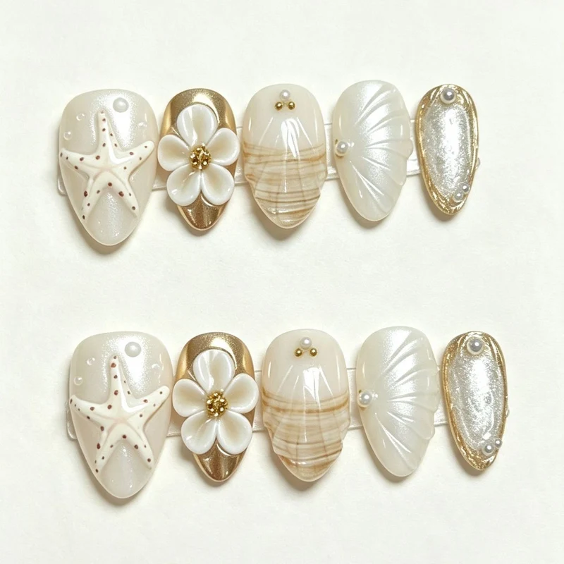 Kunstnagelset mit maritimen Motiven Brehn