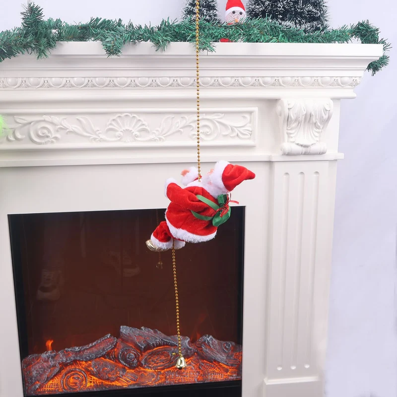 Dekorative Weihnachtsmann Figur mit Reflexionsschmuck
