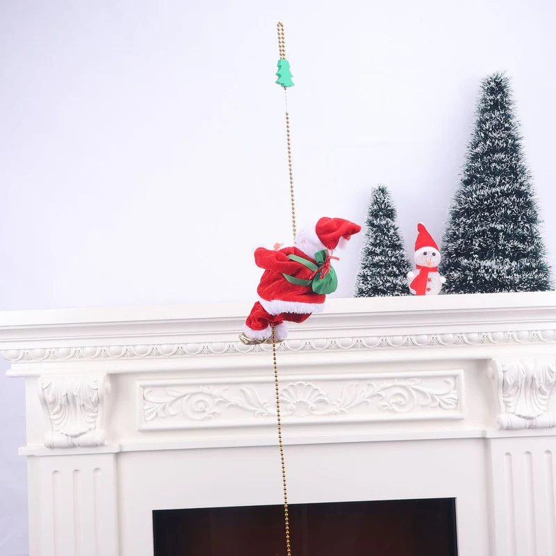 Dekorative Weihnachtsmann Figur mit Reflexionsschmuck
