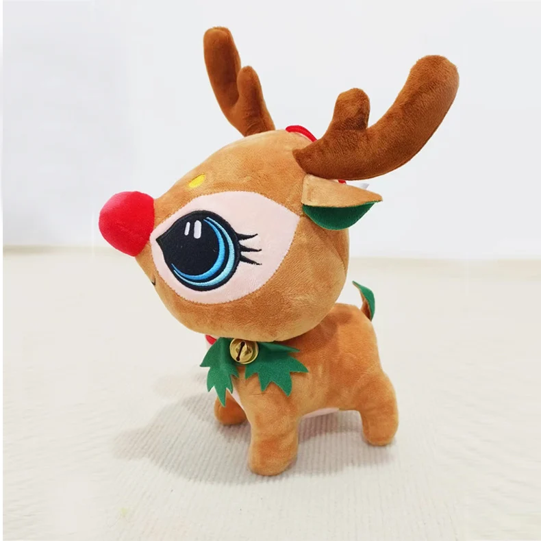 Plüsch Rentier mit Weihnachtsmütze