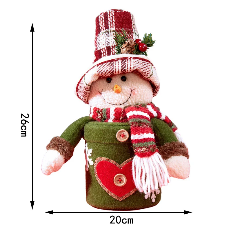 Dekorative Schneemannfigur mit Herzmuster