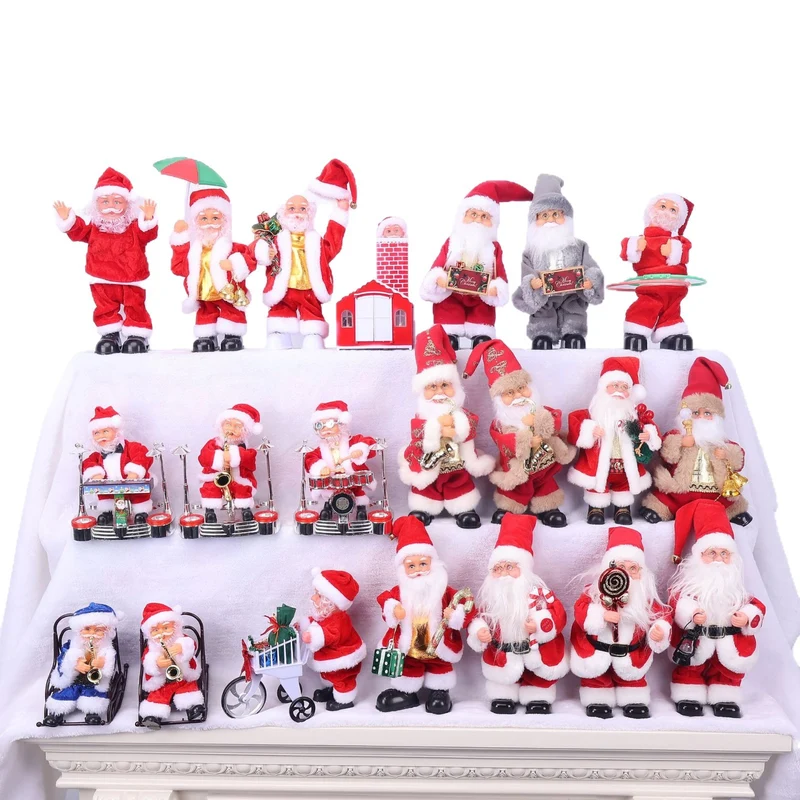 Dekorative Weihnachtsmannfigur mit Süßigkeit