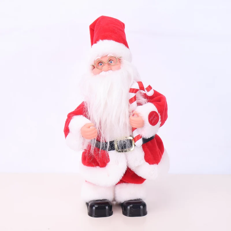 Dekorative Weihnachtsmannfigur mit Süßigkeit