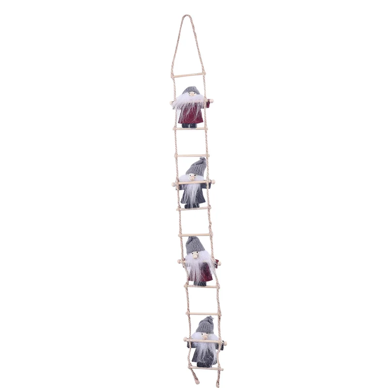 Dekorative Leiter mit Weihnachtsfiguren