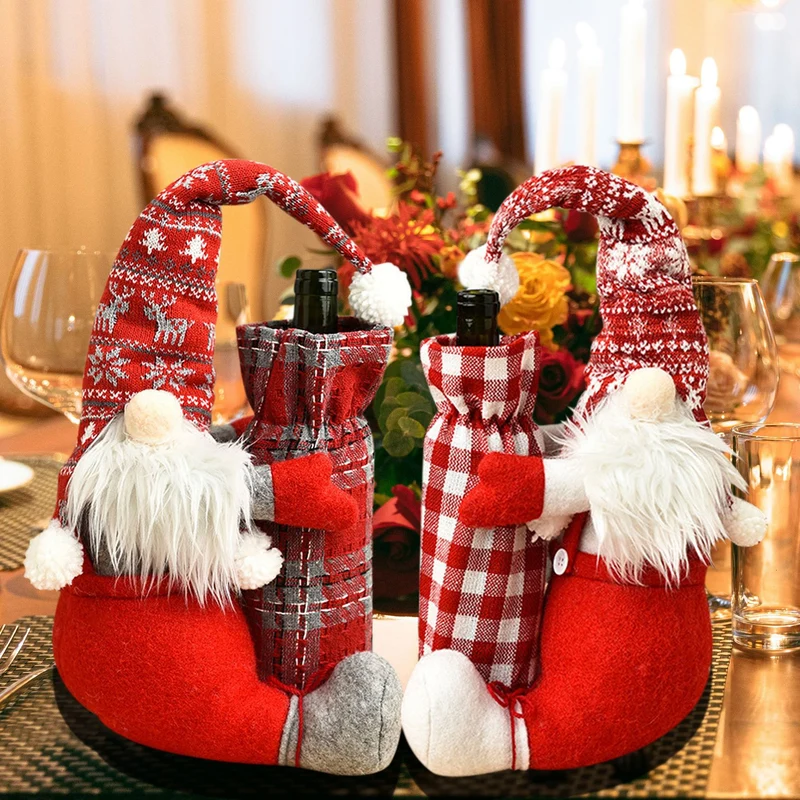 Dekorative Weihnachtsmann Flaschenhalter