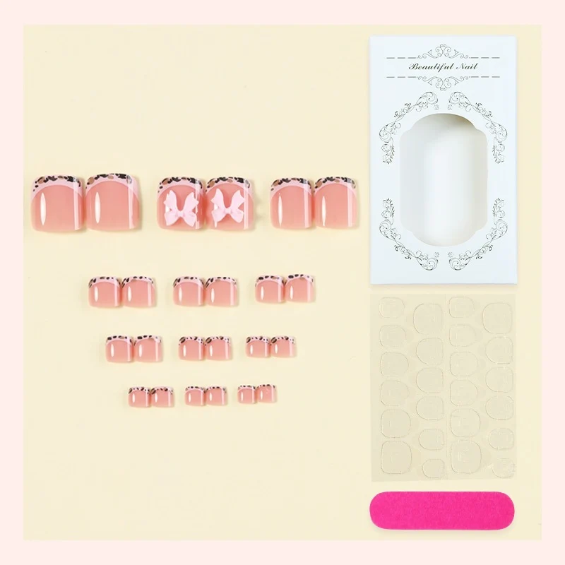Kunstnagelset mit eleganten Schleifen-Design Brehn