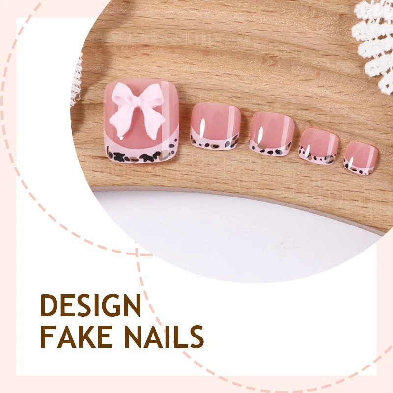Kunstnagelset mit eleganten Schleifen-Design Brehn