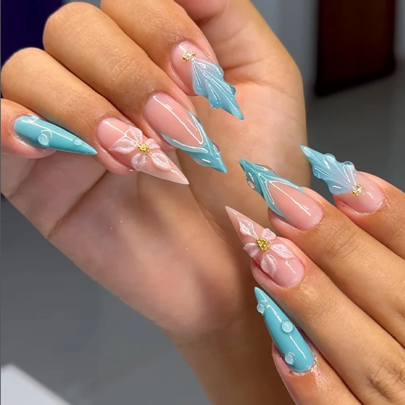 Kunstnagelset mit filigranen Designs Brehn