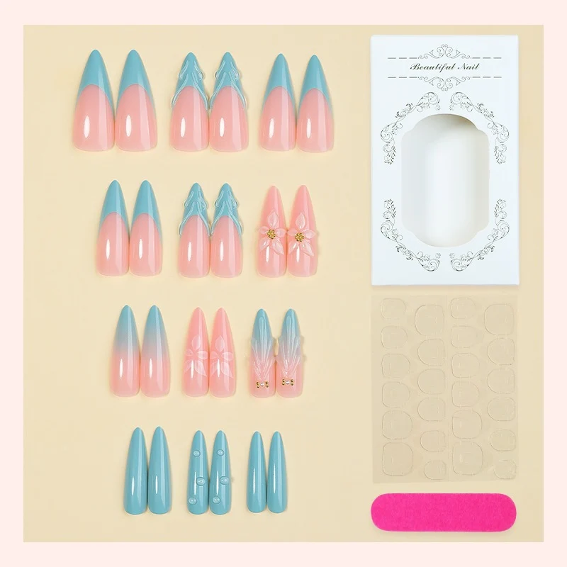 Kunstnagelset mit filigranen Designs Brehn