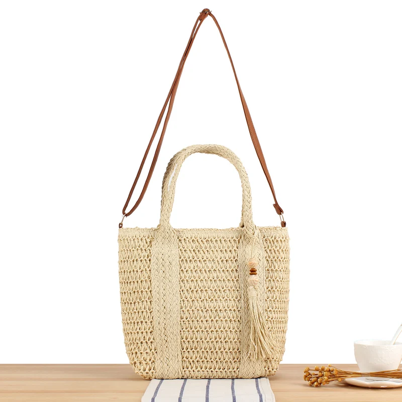 Handtasche mit Flechtdesign und abnehmbarem Schultergurt Skanto