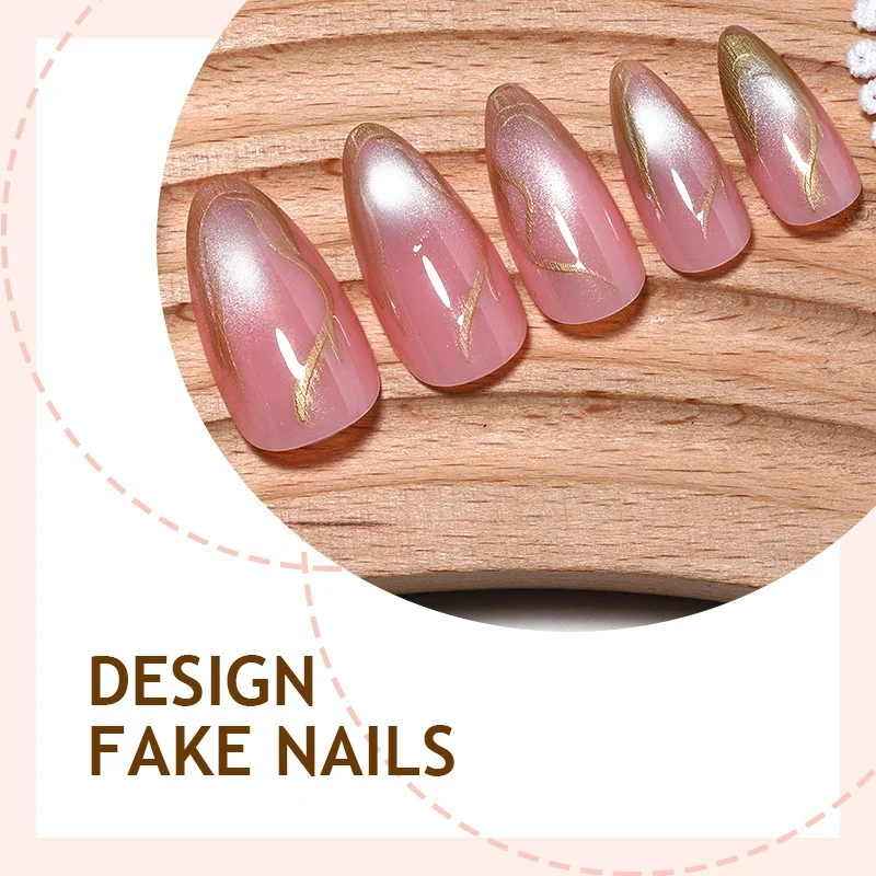 Kunstnagelset mit eleganten metallischen Akzenten Brehn