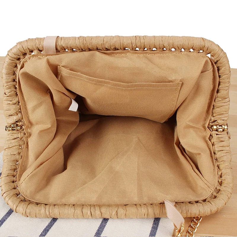 Handtasche mit elegantem Flechtdesign und hochwertiger Kettendekoration Skanto