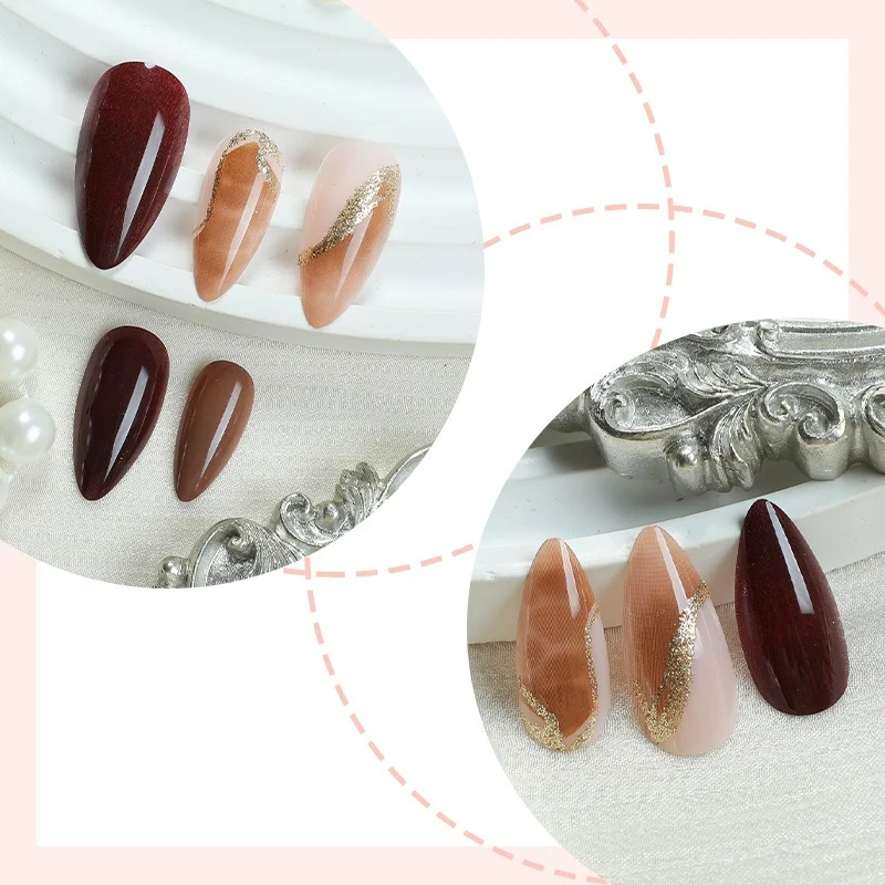 Kunstnagelset mit eleganten Glitzer- und Farbverlauf-Mustern Brehn
