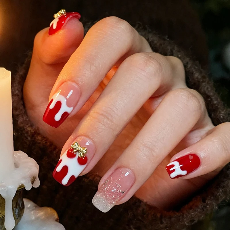 Kunstnagelset mit festlichen Weihnachtsmotiven Brehn