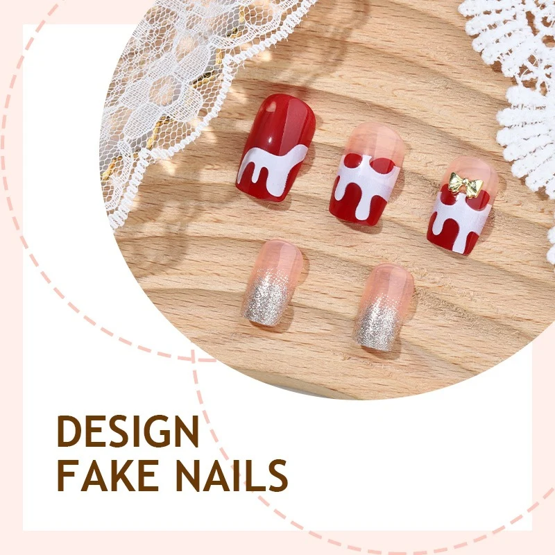 Kunstnagelset mit festlichen Weihnachtsmotiven Brehn