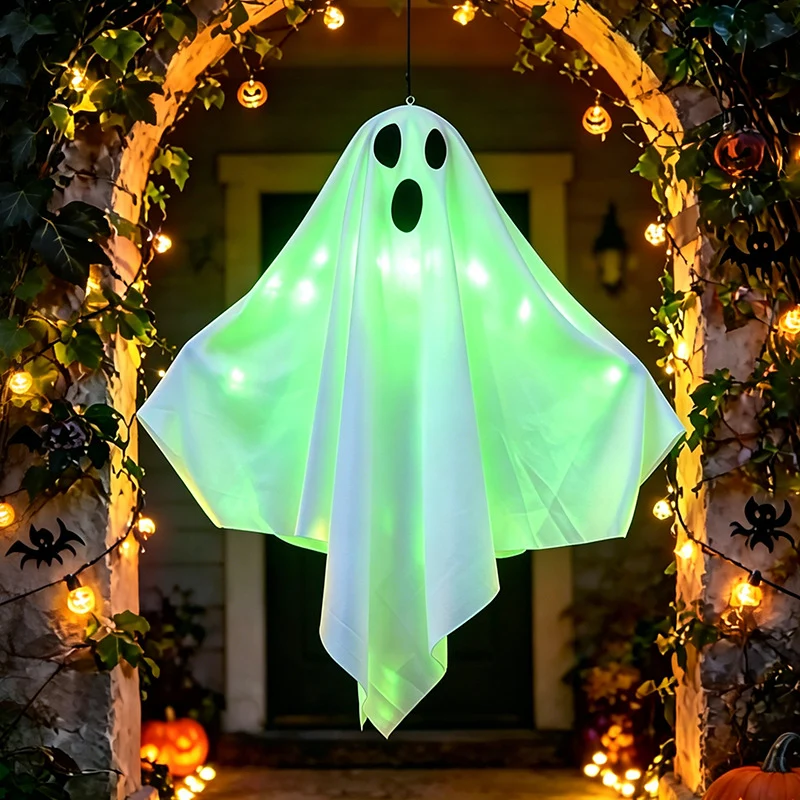 Dekorative Halloween Geistfigur mit LED-Beleuchtung